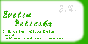 evelin melicska business card